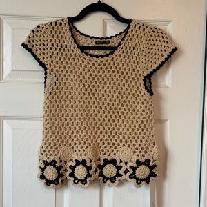 MOTF Crochet Bohemian Fairy Sweater Top sz XS